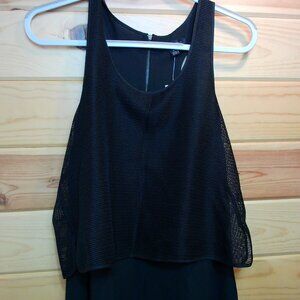 NWTS Banana Republic Black Asymmetrical Racer Back Tank Top Size Small